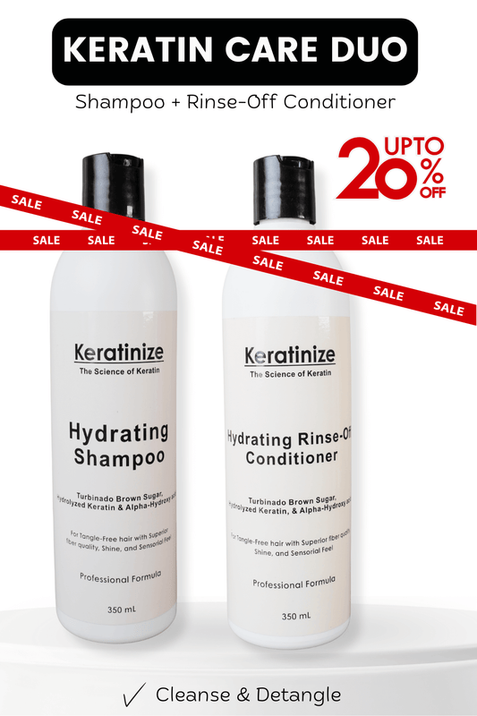Keratinize Hydrating Duo – Shampoo + Rinse-Off Conditioner