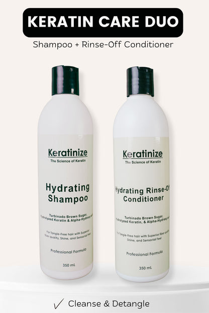 Keratinize Hydrating Duo – Shampoo + Rinse-Off Conditioner